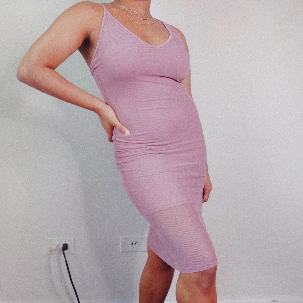 Mauve bodycon dress